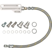 SR400専用ツインオイルラインキット「KEDO/ヴィンテージ」・フィン付きアルミブロック（ステンメッシュ）｜SR400/SR400FI/SR500【KEDO】
