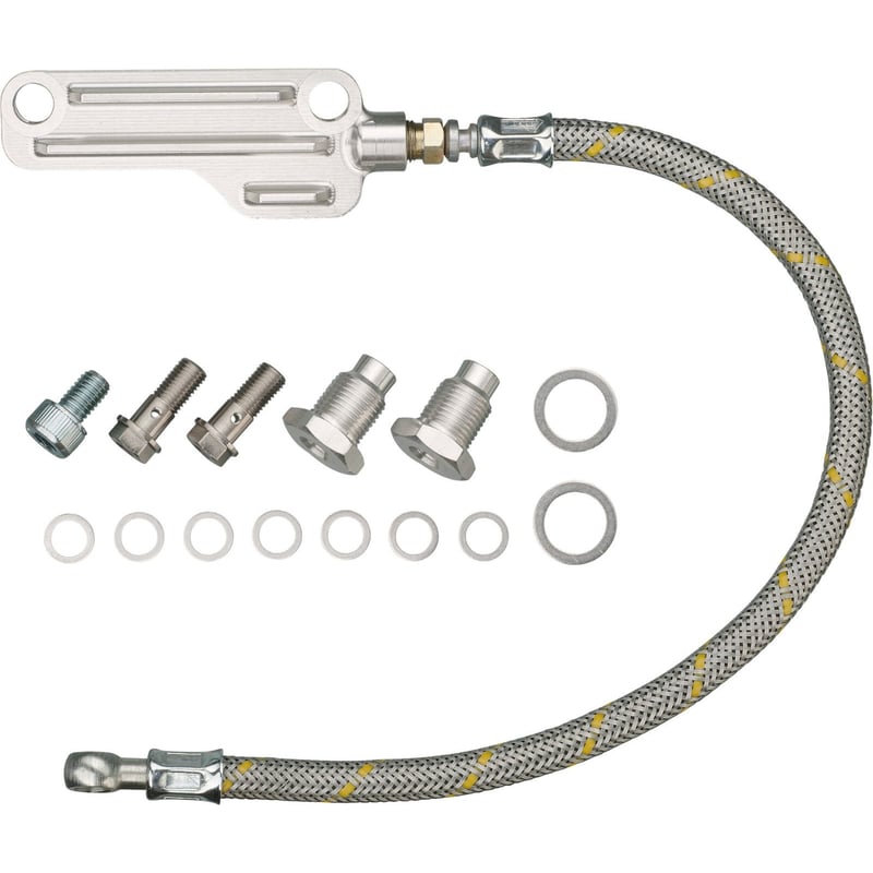 SR400専用ツインオイルラインキット「KEDO/ヴィンテージ」・フィン付き