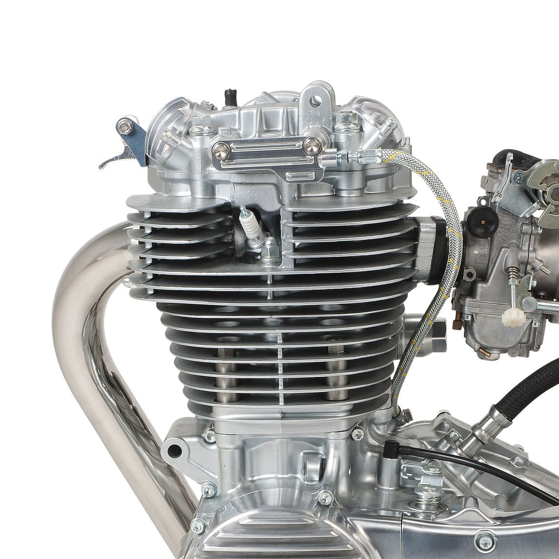 SR400専用ツインオイルラインキット「KEDO/ヴィンテージ」・フィン付き