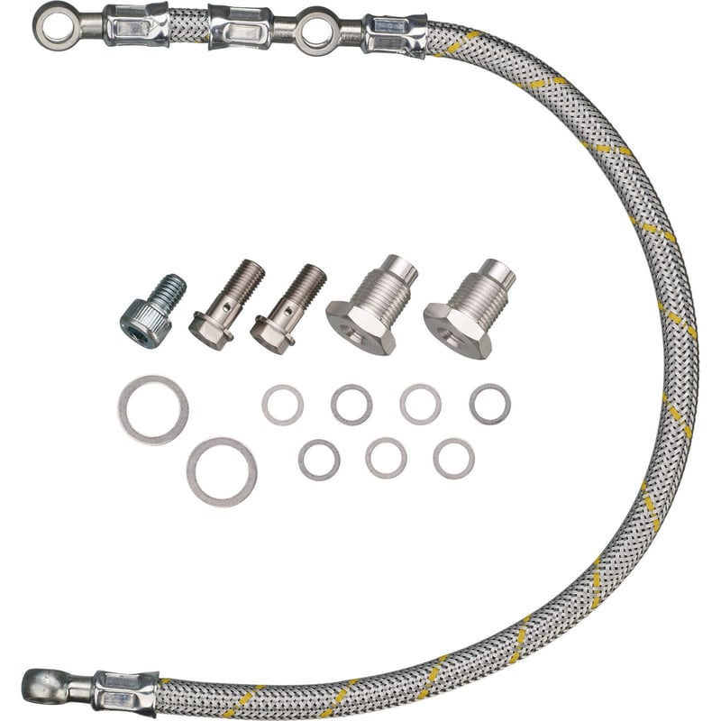 SR400用ツインオイルラインキット「KEDO/レースライン」（ステン