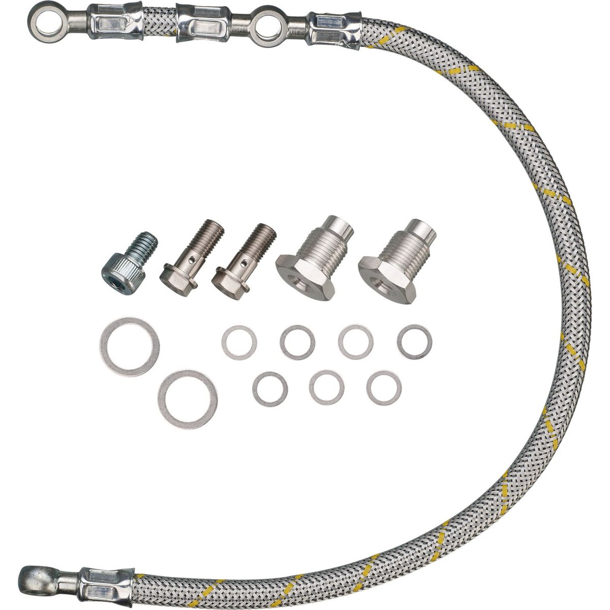 SR400用ツインオイルラインキット「KEDO/レースライン」（ステン 