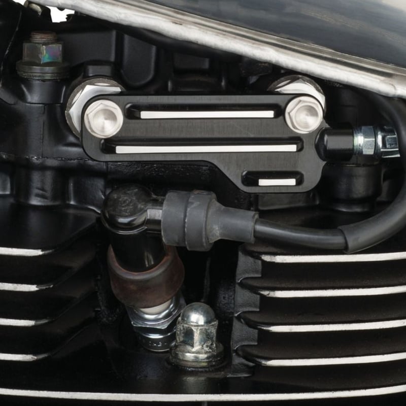 SR400専用ツインオイルラインキット「KEDO/ヴィンテージ」・フィン付き