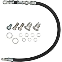 SR400用ツインオイルラインキット「KEDO/レースライン」（黒ラバー）｜SR400/SR400FI/SR500[デイトナ93266同等品]