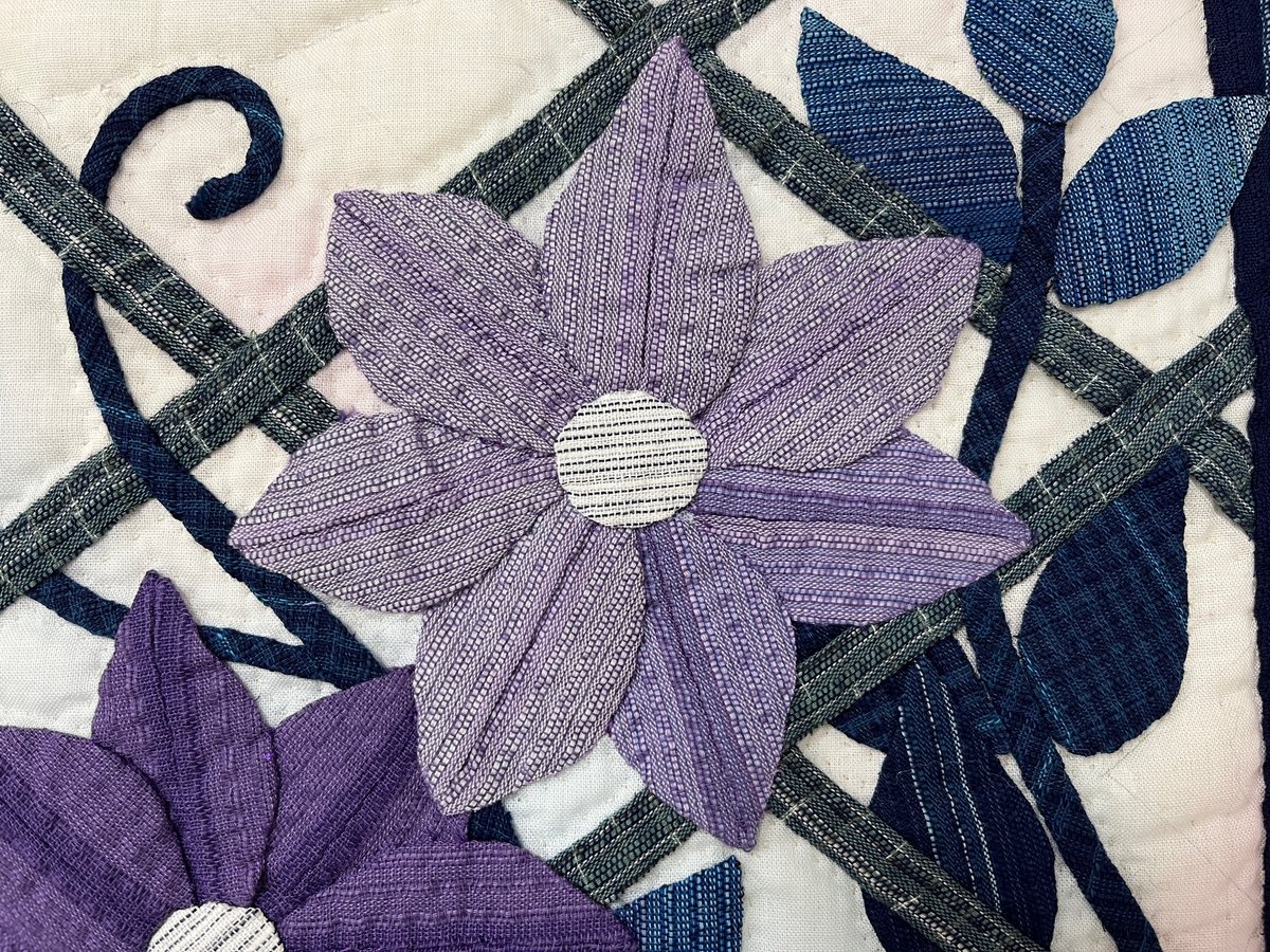 パッチワーク　しじら織　クレマチス　ハンドメイド fit=scale-down,w=1200