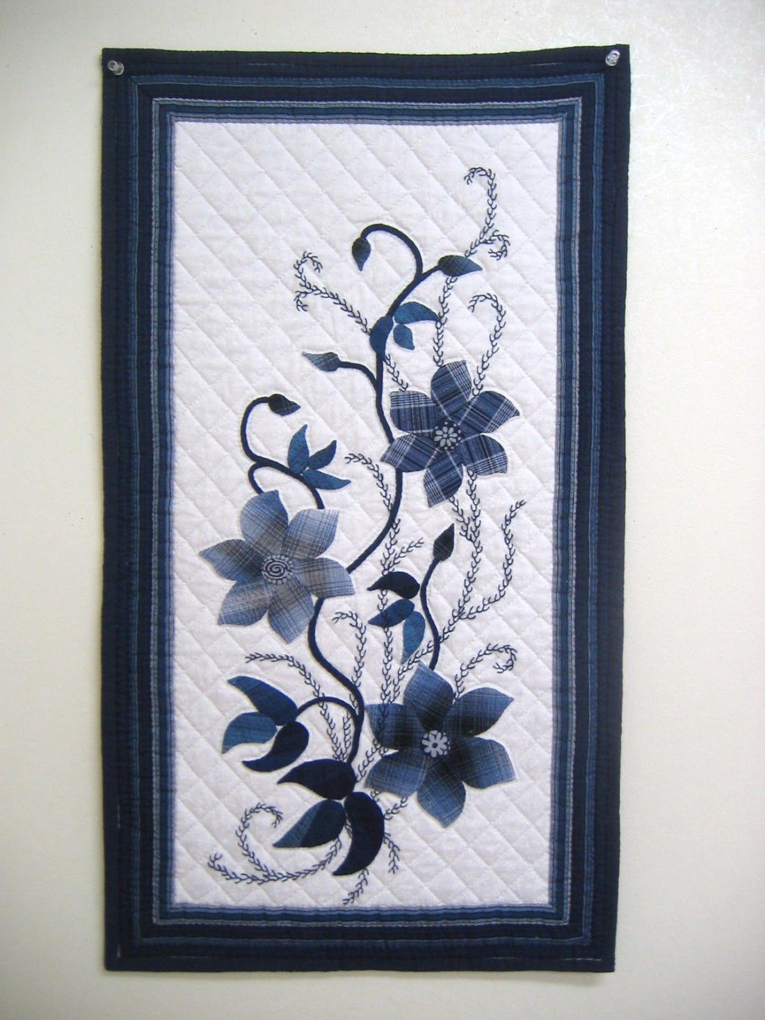 阿波しじら織　パッチワーク　ドロップポケットワンピース　ロング丈 一点もの 阿波しじら織 パッチワーク ドロップポケットワンピース ロング