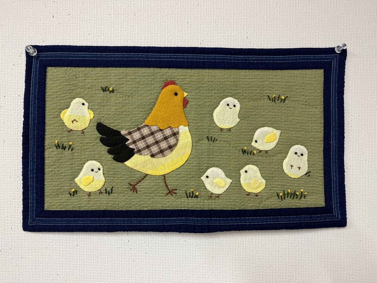 蘇州刺繍 小紋 鶏 ひよこ 鳥 飛び柄 紋意匠 正絹 躾糸付き X502 蘇州刺繍 小紋 鶏 ひよこ 鳥 飛び柄 紋意匠 正絹 躾糸付き X502