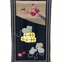 阿波しじら織 クレマチスのタペストリー | パッチワークのお店 ダックリン