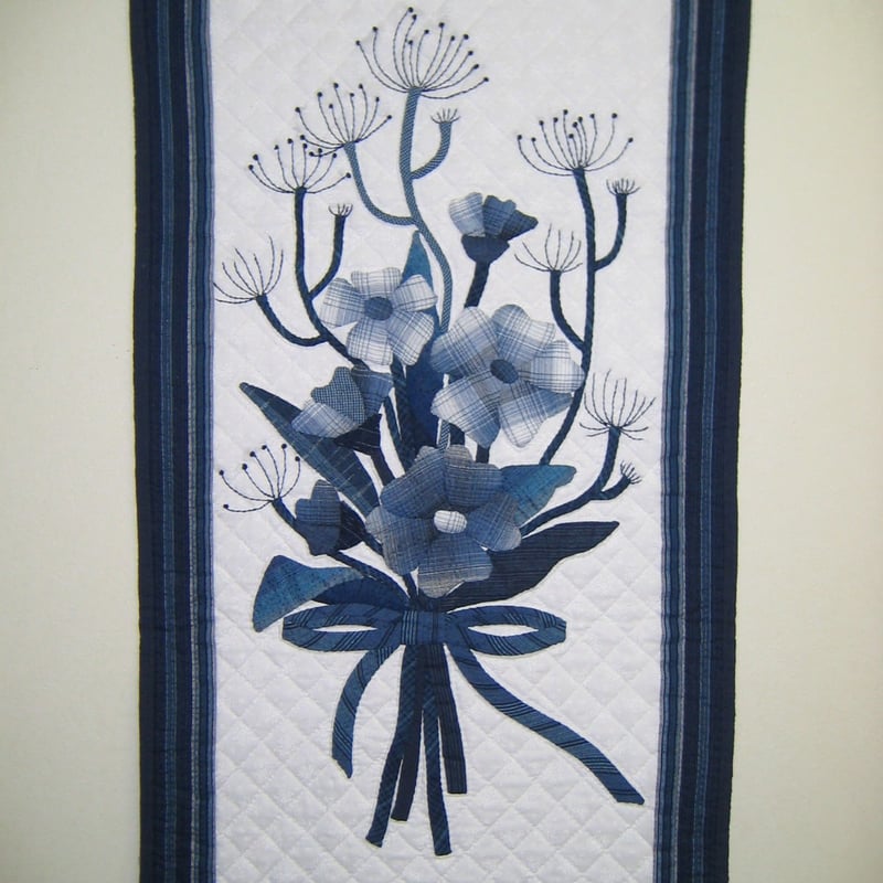 45rpm パトアシュ タペット青花プリントのタックドレス　逆抜染　付属品付き Pâte à chou 海 コレクション | 45Rのものづくり | 45R