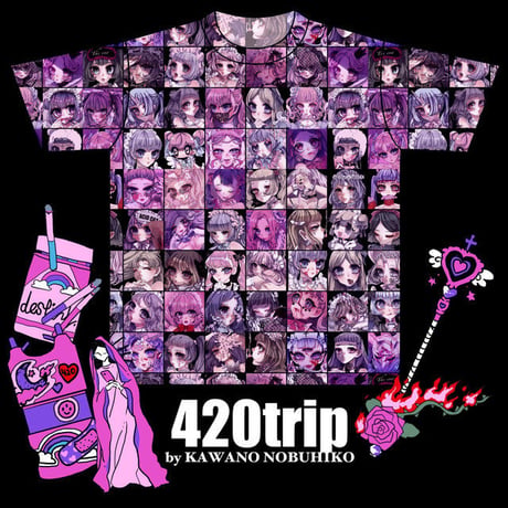 ♡full graphic T-shirt Black