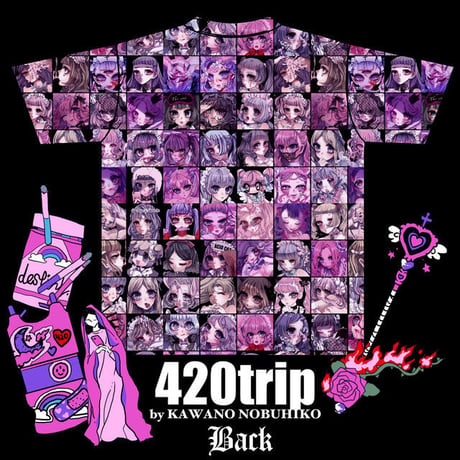 ♡full graphic T-shirt Black
