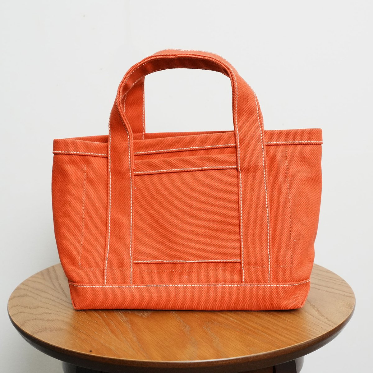 極厚4号帆布 ハンドメイド トートバッグ オレンジ(ミニ)|100年 極厚4号帆布 ハンドメイド トートバッグ オレンジ(ミニ)|100年