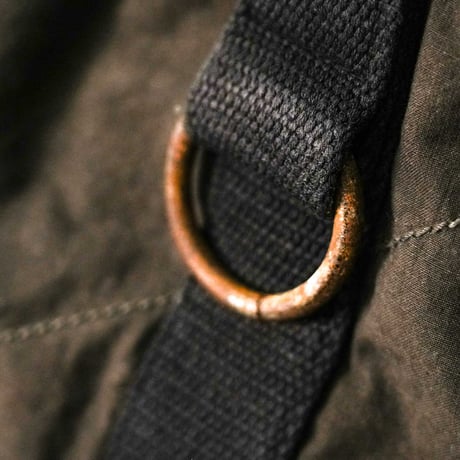 FRENCH MILITARY BLACK DYED DUFFEL BAG 50sフランス軍テント × USミリタリーダッフルリメイク【T.K GARMENT SUPPLY】