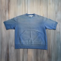 ヴィンテージ加工 半袖スウェットTシャツ スモークブルー【T.K GARMENT SUPPLY】