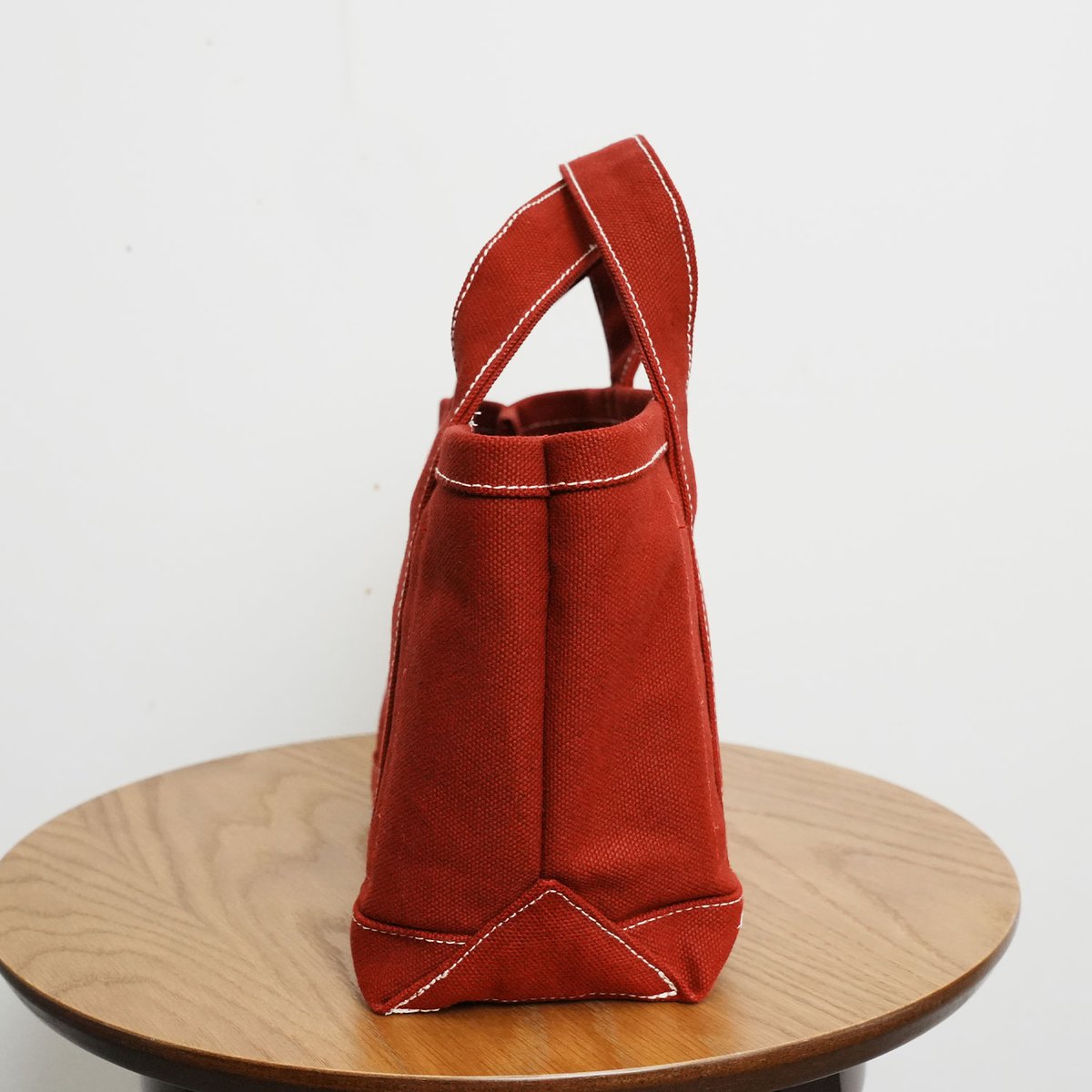 極厚4号帆布 ハンドメイド トートバッグ レッド(ミニ)｜100年