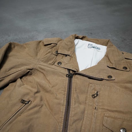 50’s フランス軍テント生地 リメイクライダースジャケット 1950s French Military Tent Fabric Remake Riders Jacket