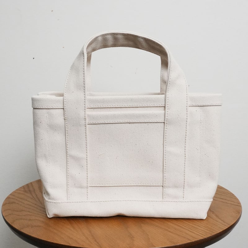 極厚4号帆布 ハンドメイド トートバッグ ホワイト(ミニ)|100年 極厚4号帆布 ハンドメイド トートバッグ ホワイト(ミニ)|100年