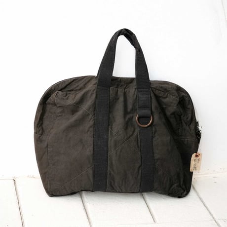 FRENCH MILITARY BLACK DYED DUFFEL BAG 50sフランス軍テント × USミリタリーダッフルリメイク【T.K GARMENT SUPPLY】