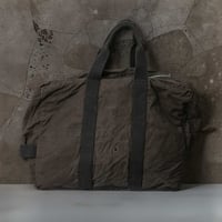 FRENCH MILITARY BLACK DYED DUFFEL BAG 50sフランス軍テント × USミリタリーダッフルリメイク【T.K GARMENT SUPPLY】