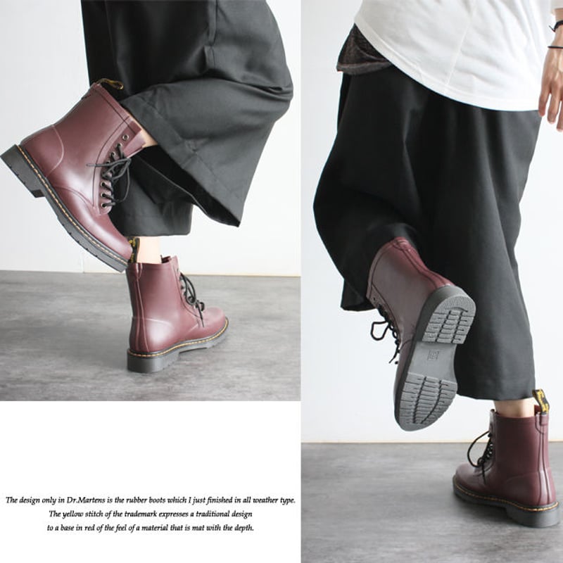 Dr.Martens】 8ホールラバーブーツ | albino Dr.Martens】 8ホールラバーブーツ | albino