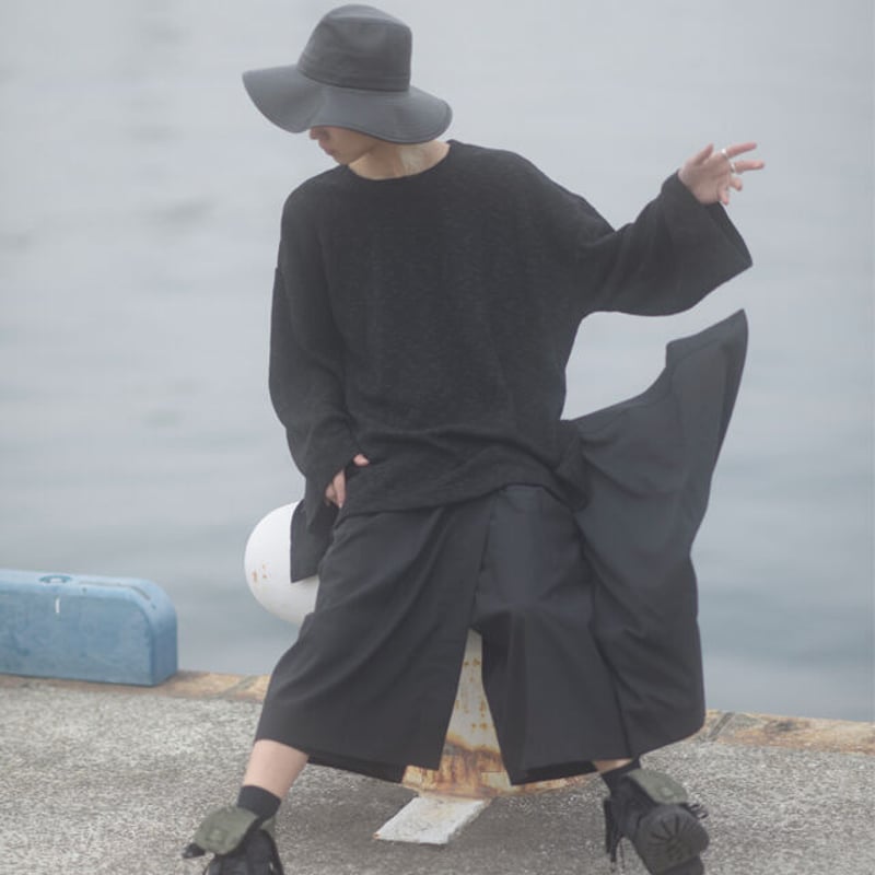 albino 袴スカート albino】 マルチアレンジスカート風フェイクレイヤード袴パンツ