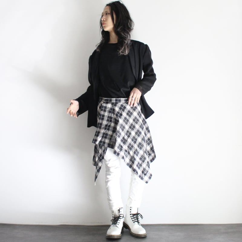 AS SUPER SONIC ブラック サルエルパンツ ガウチョパンツ Qoo10] アズ