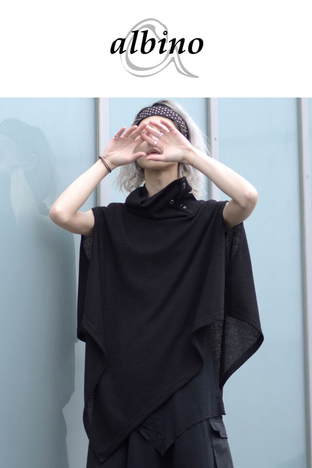 sov.ATHENAニットポンチョ セール】Square knit poncho スクエア