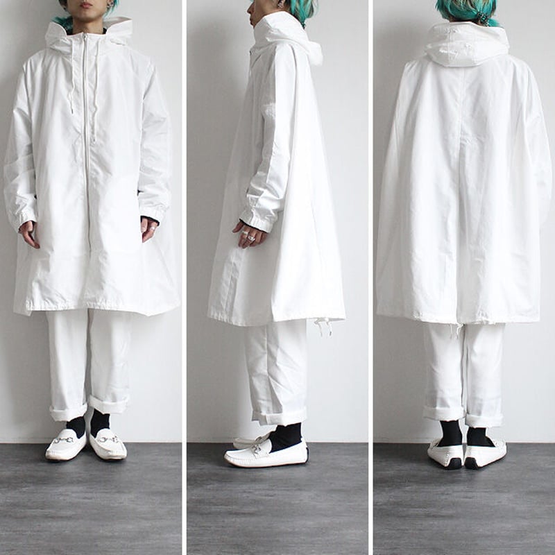 albino】 カッパ型ラグランスリーブワイドモッズコート | albino albino】 カッパ型ラグランスリーブワイドモッズコート | albino