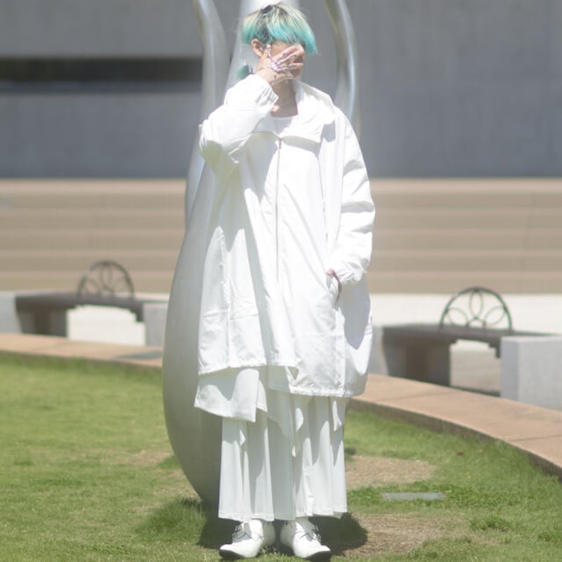 albino】 カッパ型ラグランスリーブワイドモッズコート | albino albino】 カッパ型ラグランスリーブワイドモッズコート | albino