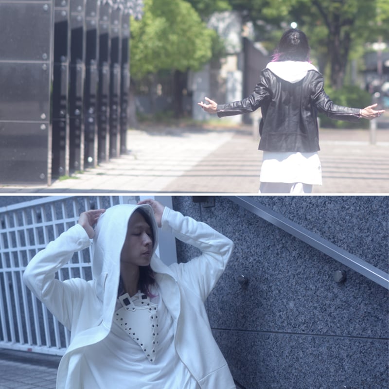 albino】 ポケット×裾アシンメトリースウェットモッズパーカー | albino