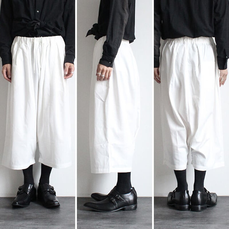 albino】 モモンガ型プリーツデザインサルエルパンツ | albino albino】 モモンガ型プリーツデザインサルエルパンツ | albino
