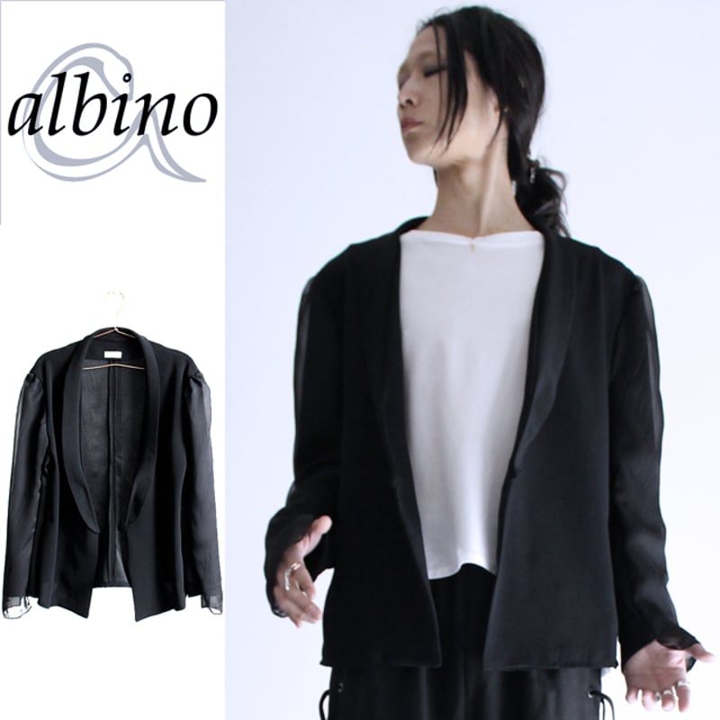 eimuu】 シフォン袖レイヤードトッパー型ジャケット | albino