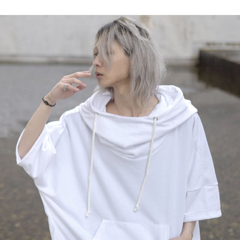 albino】 ドルマン風スウェットポンチョパーカー | albino