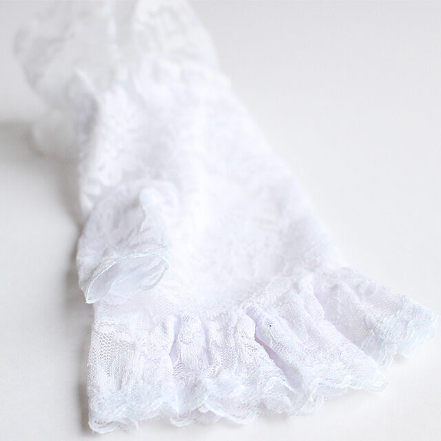 with a white ☆ ロングベール&ショートグローブ セット ZENAQ Official Store / 3D ショートグローブ