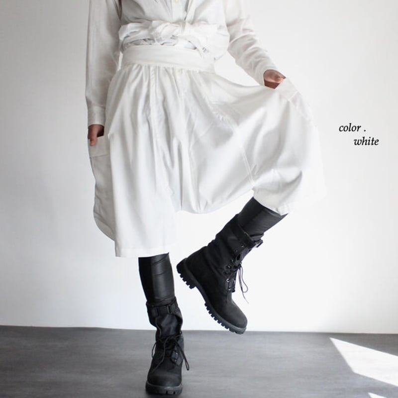 albino】 キュロット風サルエルカーゴショーツ | albino albino】 キュロット風サルエルカーゴショーツ | albino