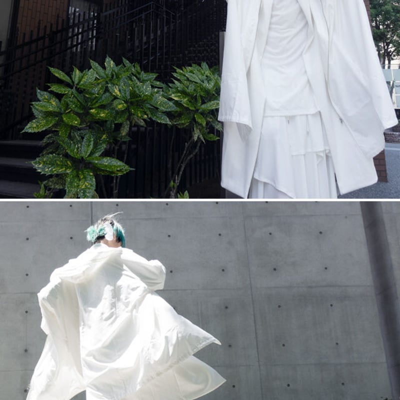 albino】 カッパ型ラグランスリーブワイドモッズコート | albino albino】 カッパ型ラグランスリーブワイドモッズコート | albino