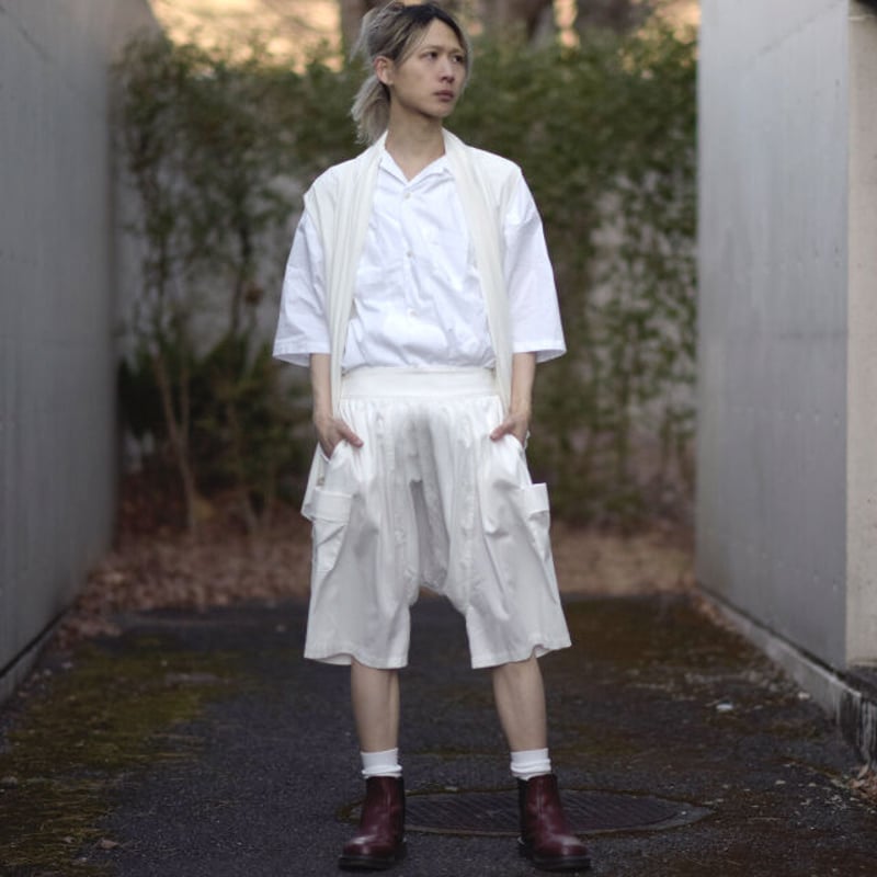 しら子　カーゴショーツ albino】 キュロット風サルエルカーゴショーツ | albino