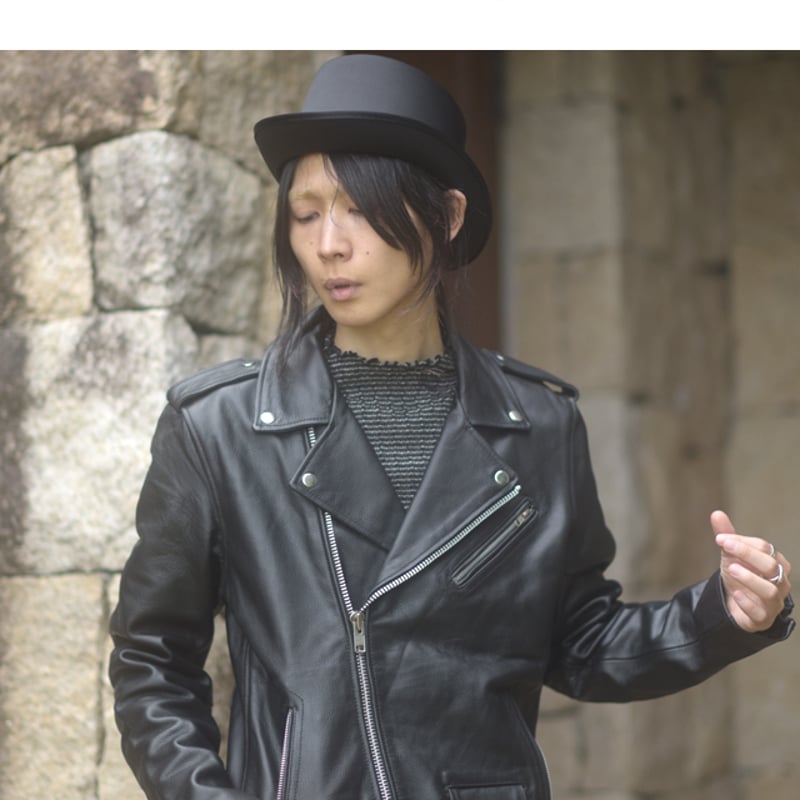 albino】 カウハイド仕様リアルレザーダブルライダース