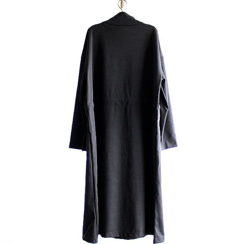 albino】 トゥニカ風ウエストコード付きボトルネックマキシワンピース