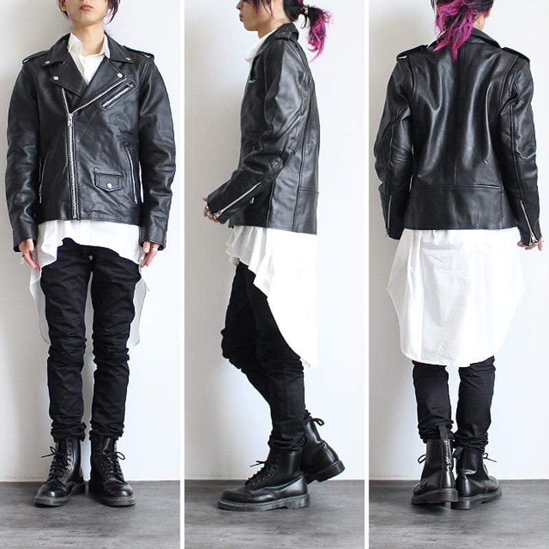 【本革】ダブル　ライダースジャケット　カウハイド　XL 楽天市場】少量生産 革ジャン本革 牛革 カウハイドメンズ レザー