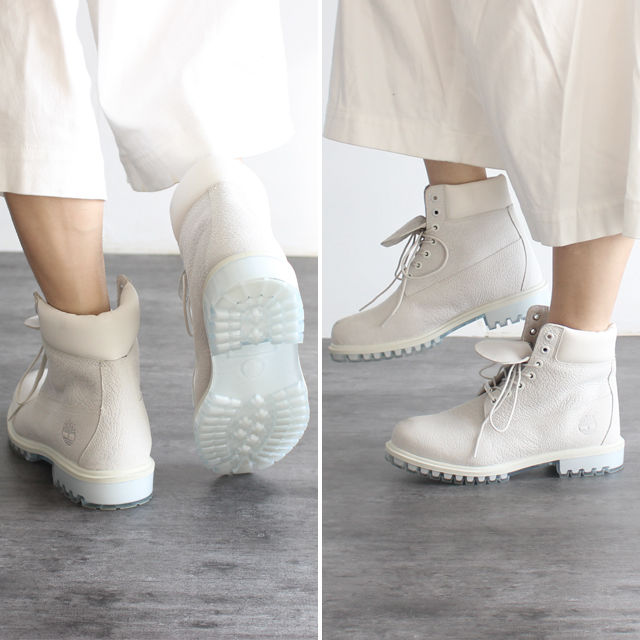 Timberland ホワイト レザー ブーツ original