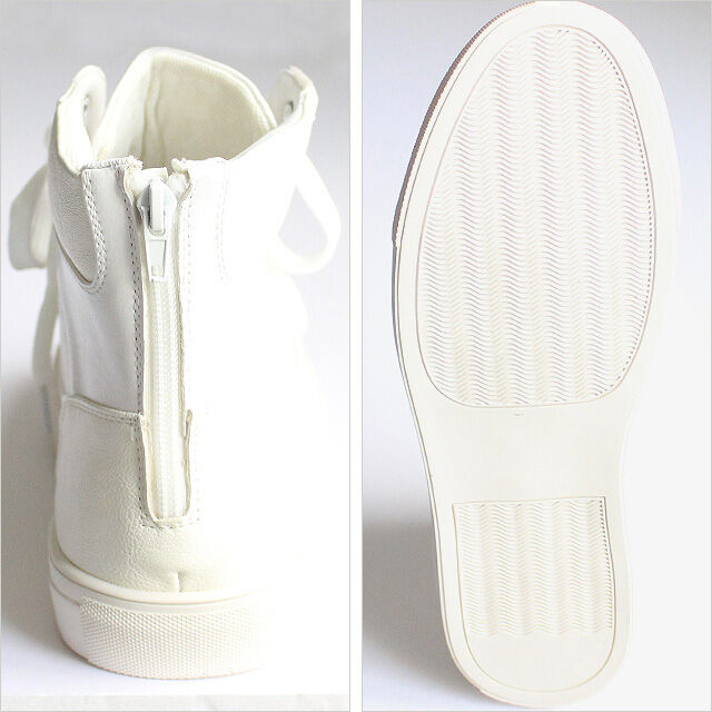 albino select】 踵ZIPフェイクレザーハイカットスニーカー | albino