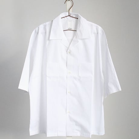 【albino】 開襟デザイン胸ポケット付きビッグシャツ