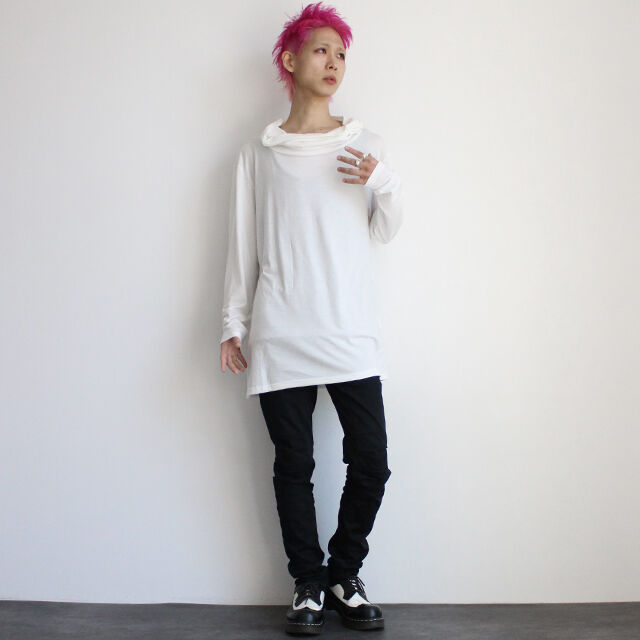 albino】 カウルネックロング丈カットソー | albino albino】 カウルネックロング丈カットソー | albino