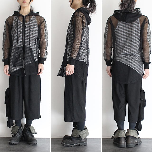 LGB シースルー メッシュ パーカー セットアップ　スカル3点セット✩︎未使用品 LGB シースルー メッシュ パーカー セットアップ スカル3点セット