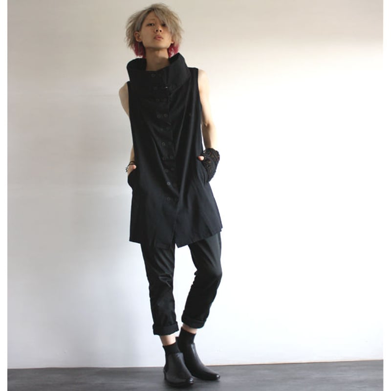 EVERSOUL】 アフガンネックロングベスト | albino EVERSOUL】 アフガンネックロングベスト | albino