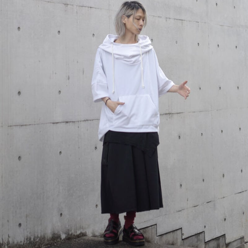 albino】 ドルマン風スウェットポンチョパーカー | albino