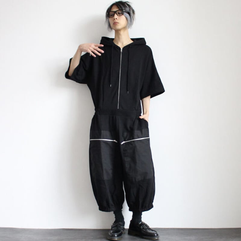 albino】 パーカー×アラジンパンツ一体型オールインワン | albino