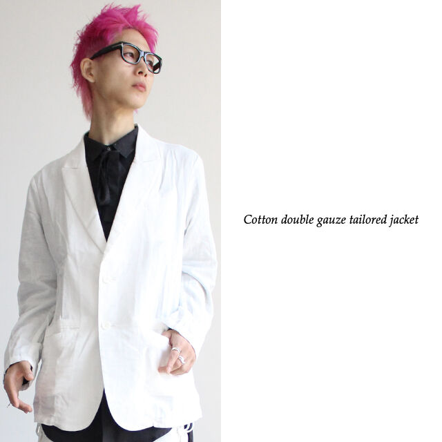 albino】 コットンダブルガーゼテーラードジャケット | albino