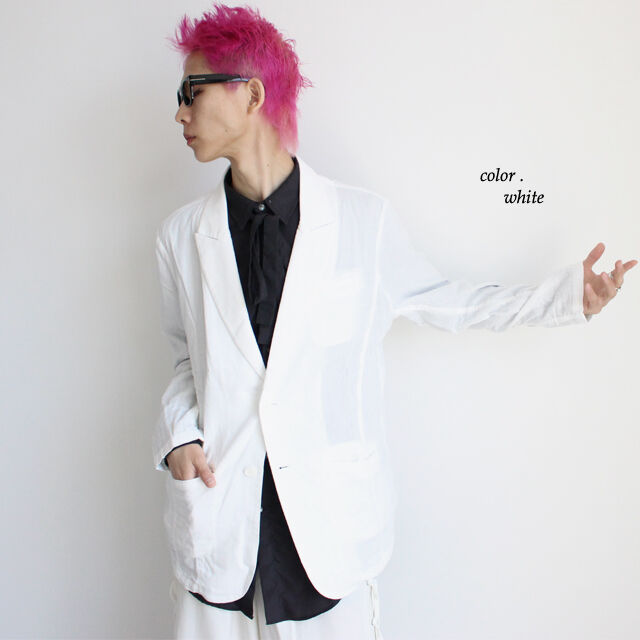 albino】 コットンダブルガーゼテーラードジャケット | albino