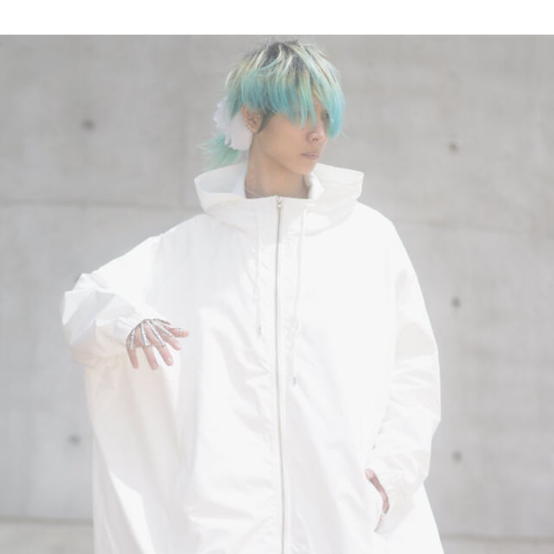 albino】 カッパ型ラグランスリーブワイドモッズコート | albino albino】 カッパ型ラグランスリーブワイドモッズコート | albino